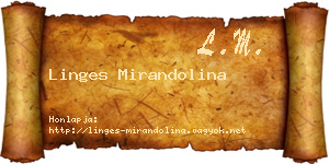 Linges Mirandolina névjegykártya